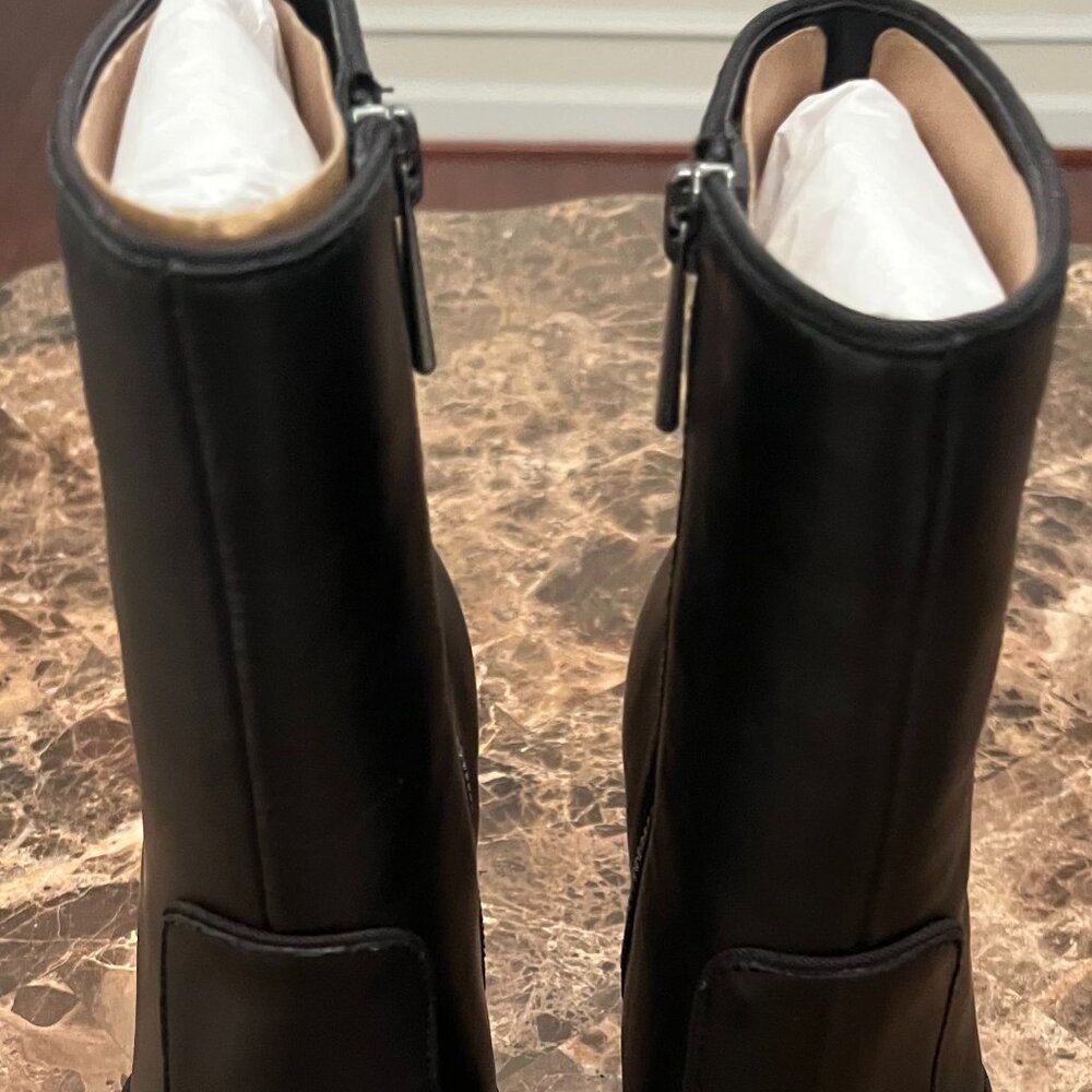 Michael Michael Kors Blaine Black Leather Booties Size 6 - Picture 15 of 16
